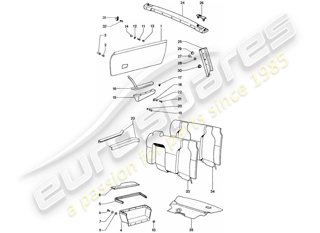 a part diagram from the porsche 914 parts catalogue