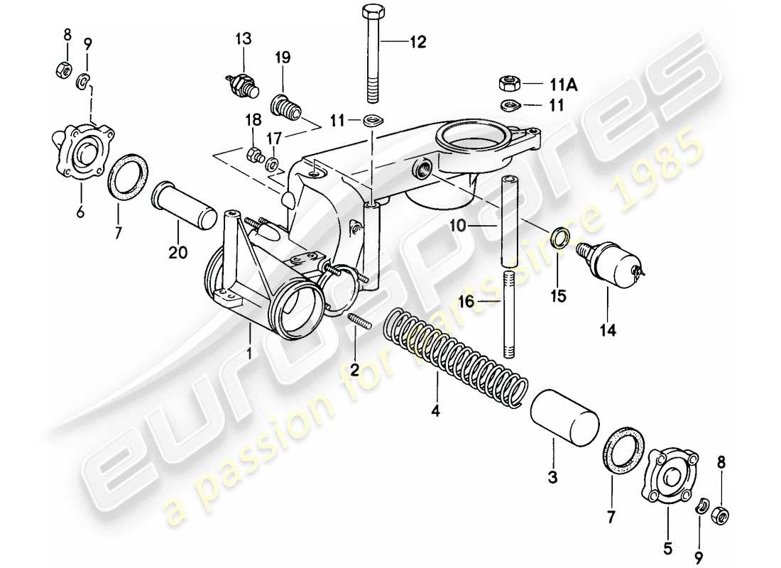 a part diagram from the porsche 911 (1989) parts catalogue