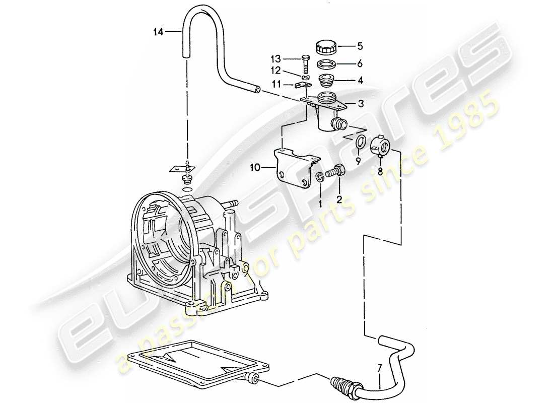 a part diagram from the porsche 944 parts catalogue