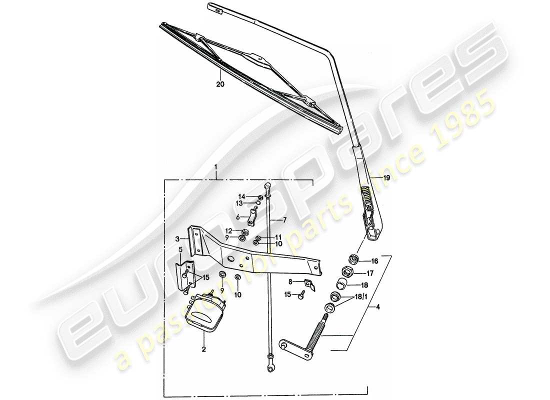 a part diagram from the porsche 911 parts catalogue