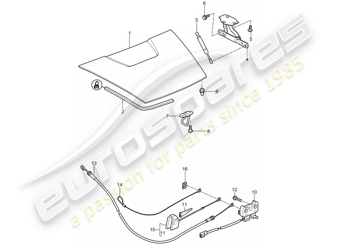 a part diagram from the porsche boxster 987 parts catalogue