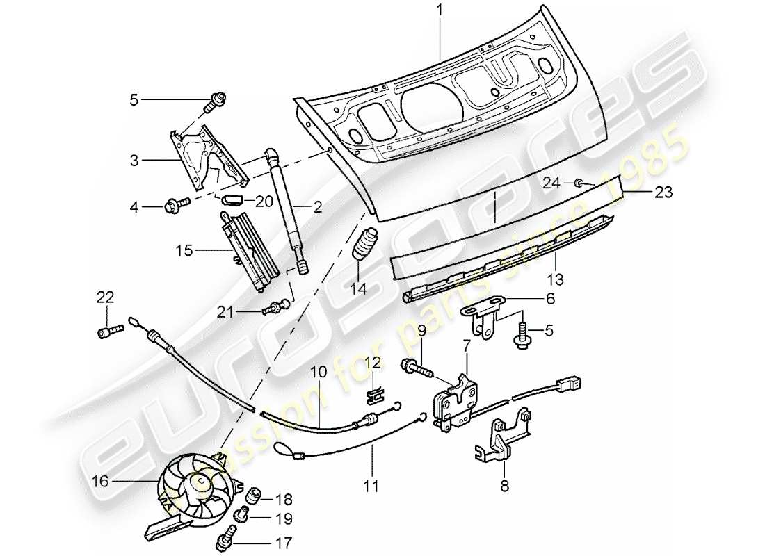 a part diagram from the porsche 996 parts catalogue