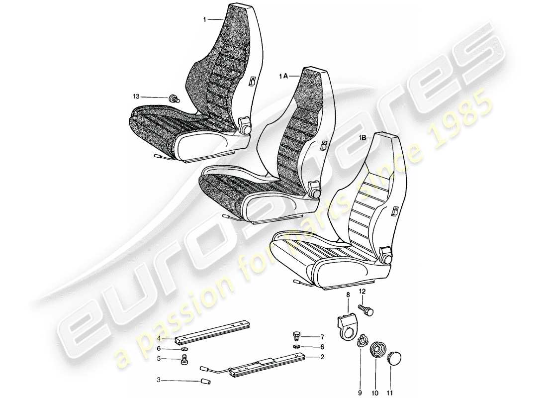 a part diagram from the porsche 924 parts catalogue