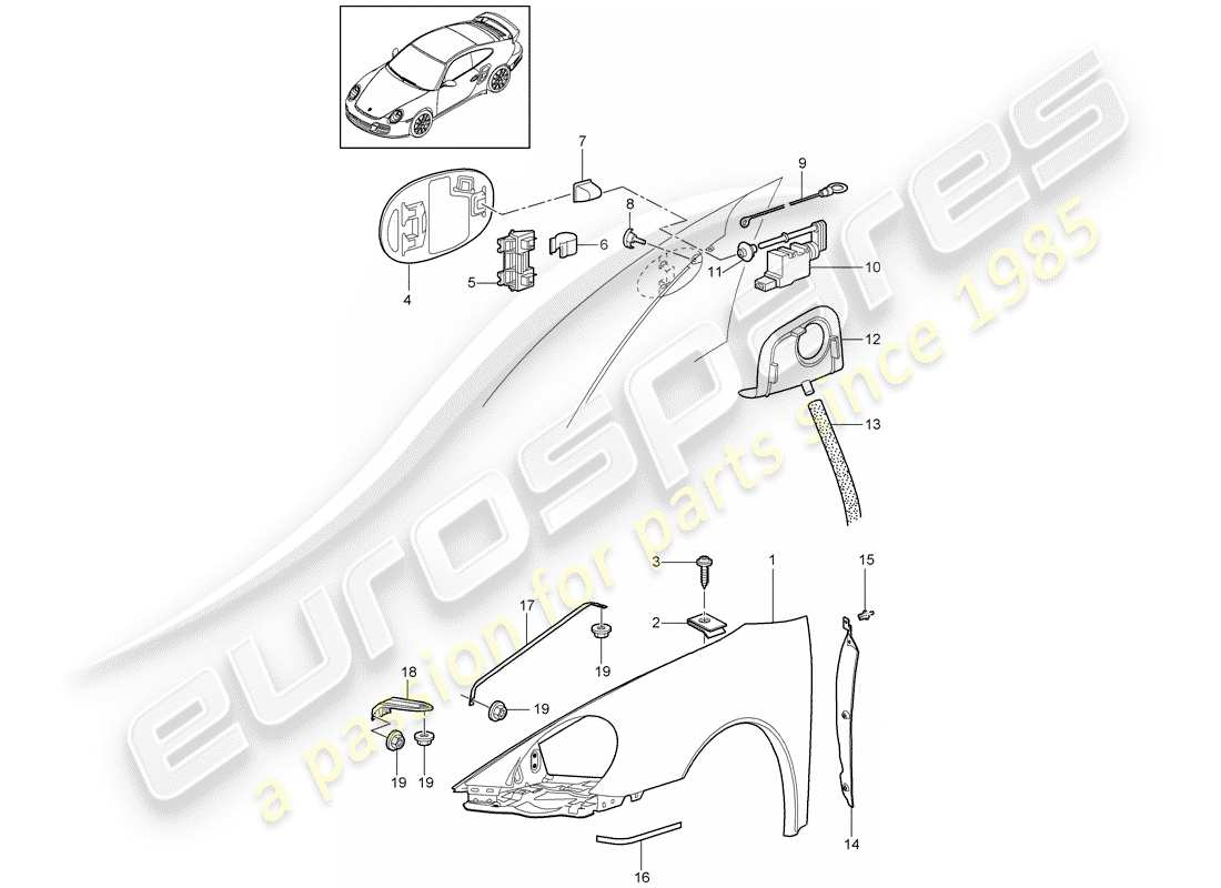 a part diagram from the porsche 997 parts catalogue