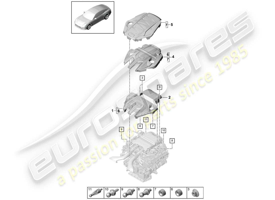 part diagram containing part number 971103925a