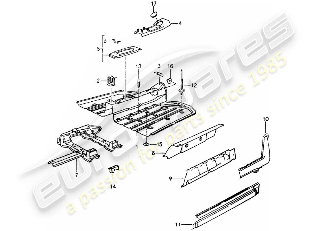 a part diagram from the porsche 964 parts catalogue