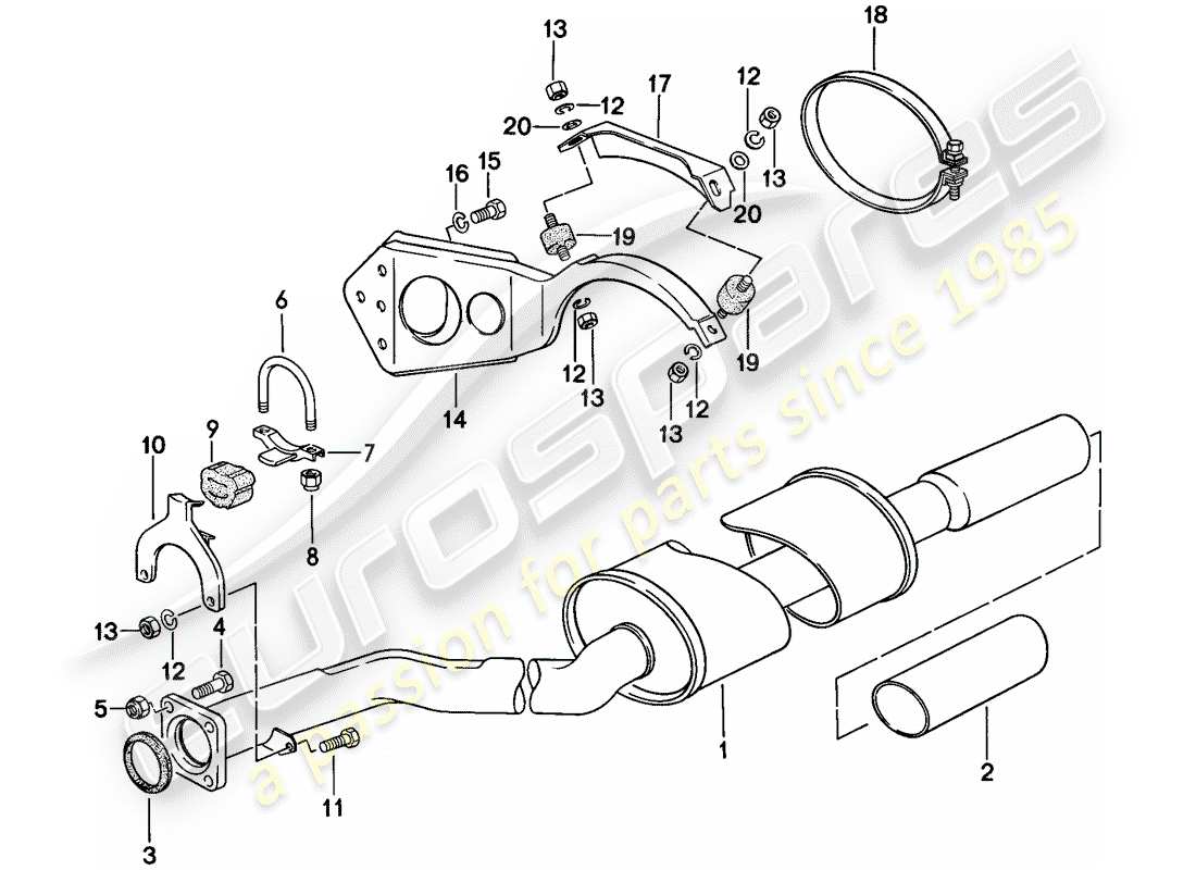 a part diagram from the porsche 924 parts catalogue