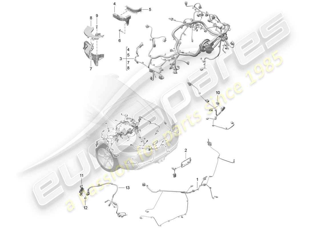 a part diagram from the porsche cayman parts catalogue