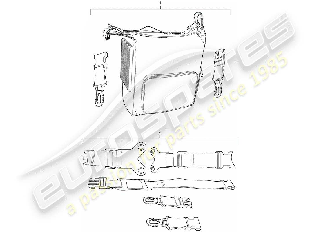 a part diagram from the porsche tequipment cayenne (2012) parts catalogue