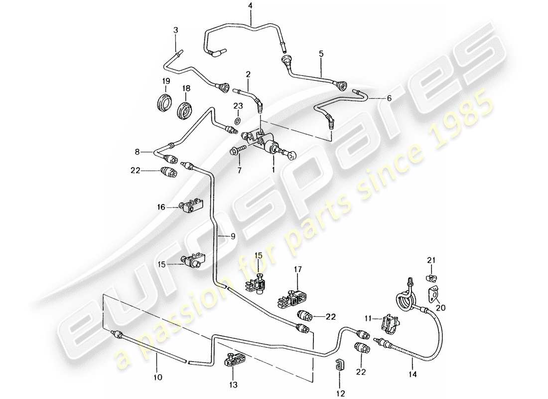 a part diagram from the porsche boxster parts catalogue