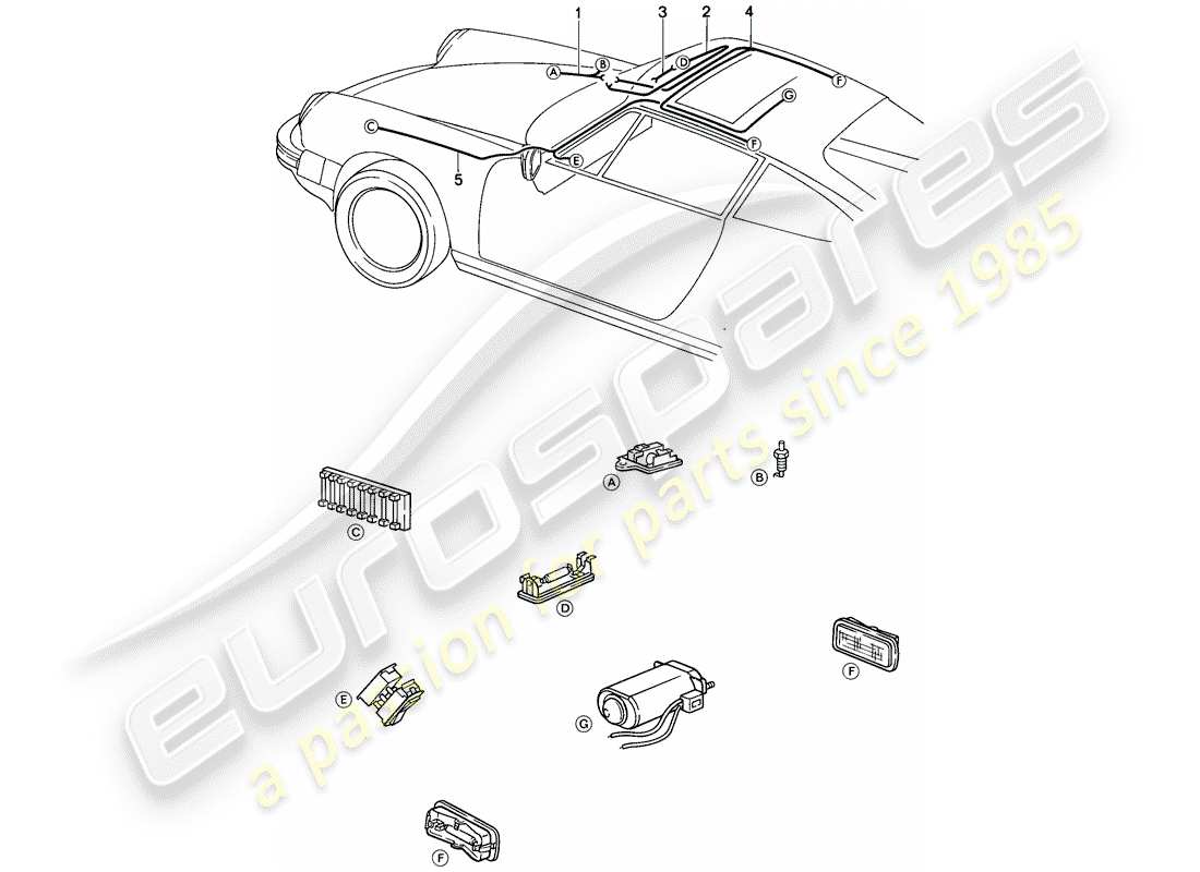 a part diagram from the porsche 911 (1984) parts catalogue