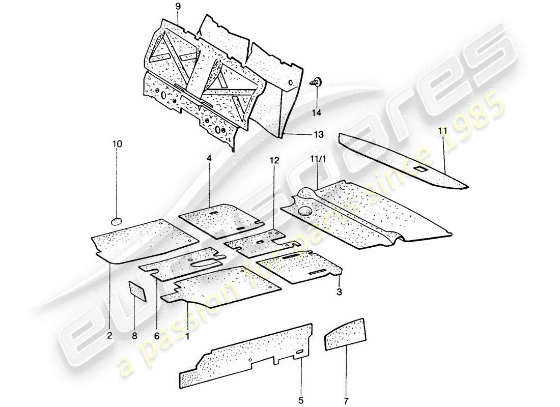 a part diagram from the porsche 914 parts catalogue