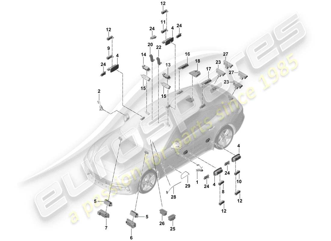 part diagram containing part number 971947355c