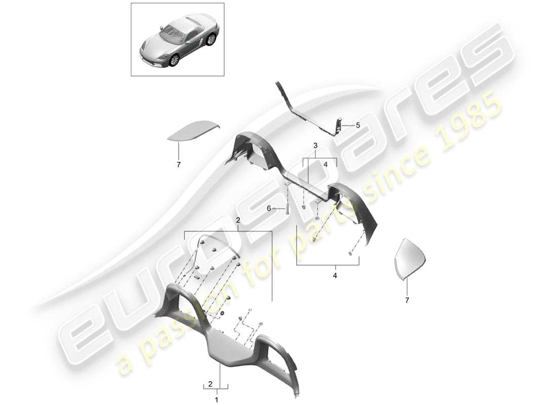 a part diagram from the porsche boxster parts catalogue