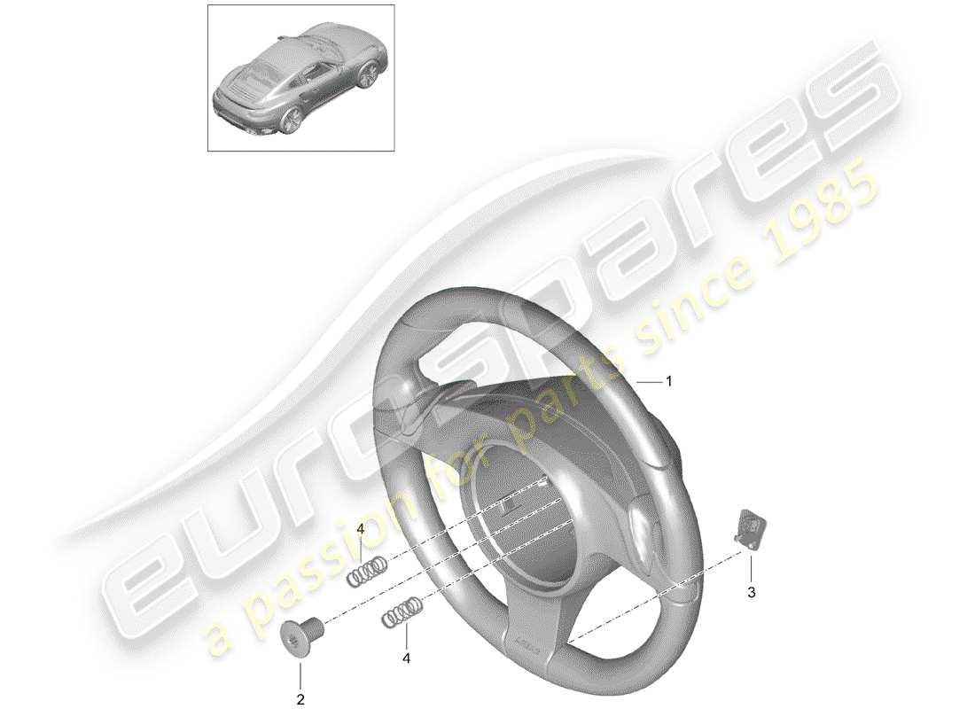 a part diagram from the porsche 991 parts catalogue