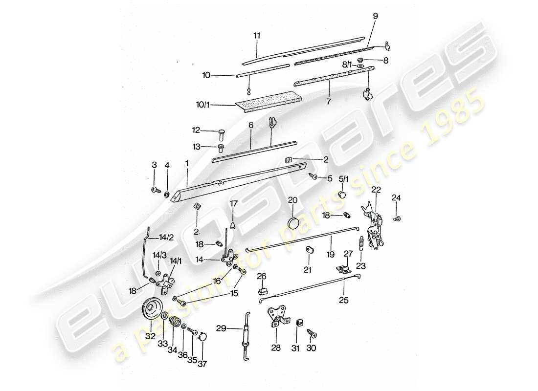 a part diagram from the porsche 911 parts catalogue