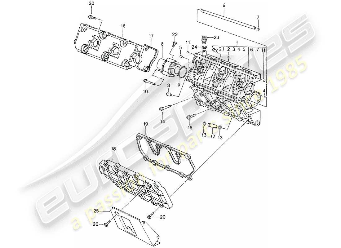 a part diagram from the porsche 993 parts catalogue