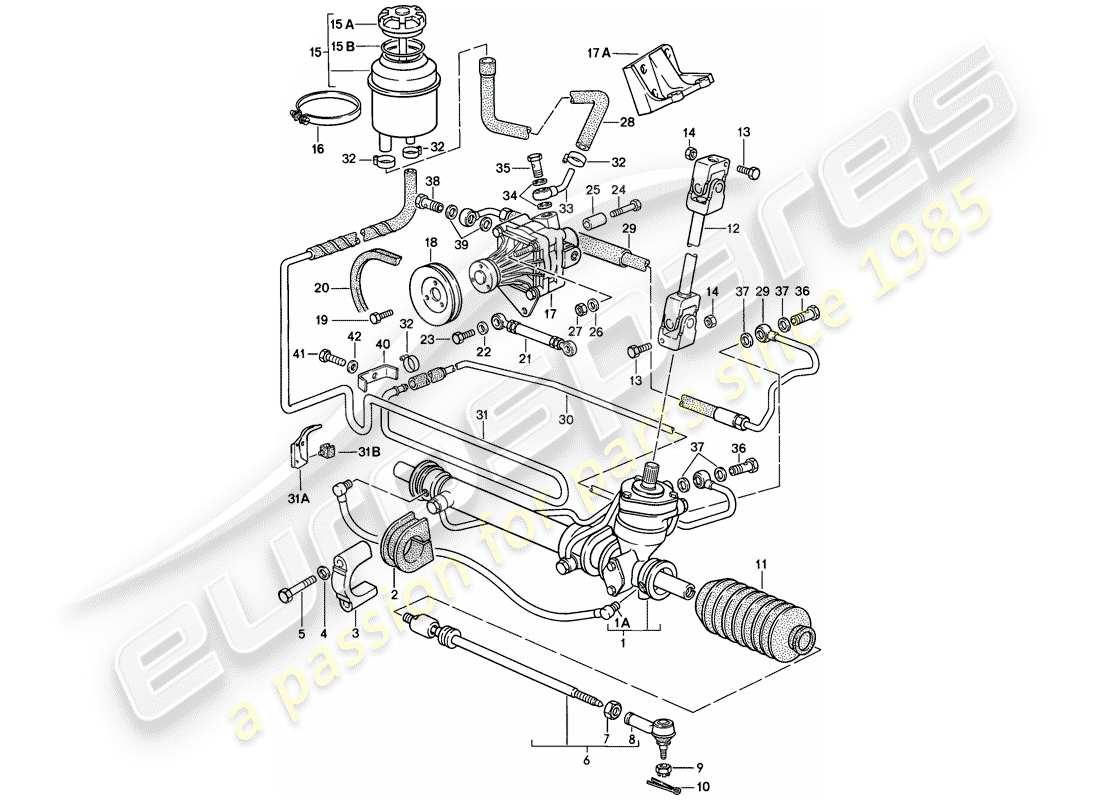 a part diagram from the porsche 944 parts catalogue