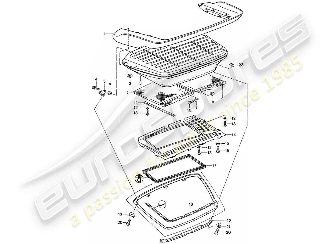 a part diagram from the porsche 964 parts catalogue