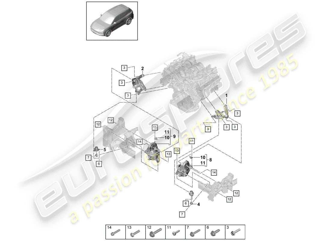 part diagram containing part number pab907508