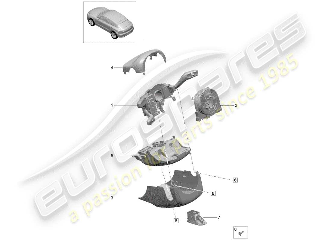 a part diagram from the porsche macan parts catalogue