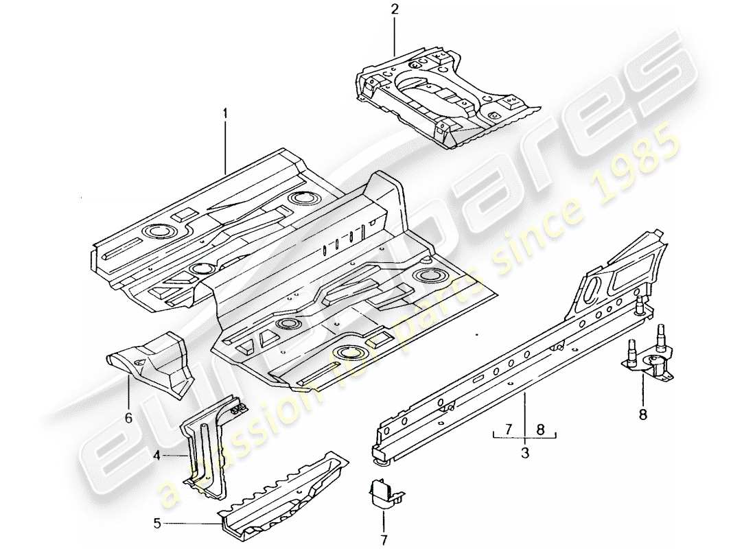 a part diagram from the porsche boxster parts catalogue