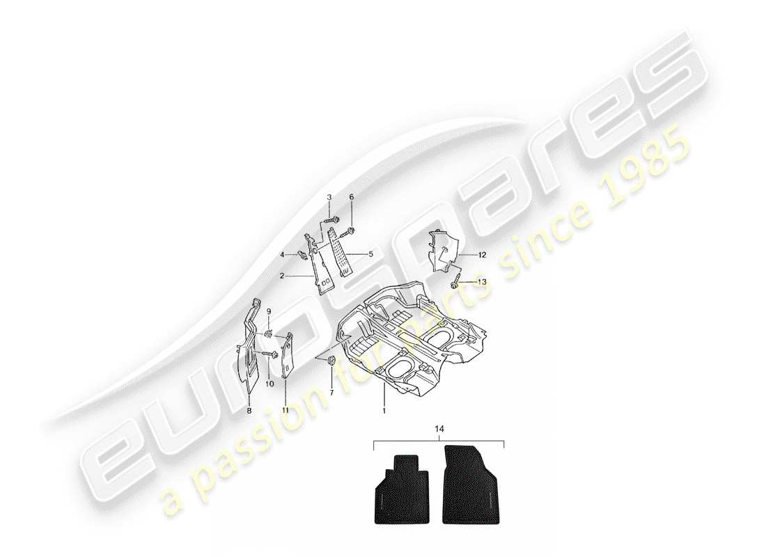 a part diagram from the porsche 996 t/gt2 (2002) parts catalogue