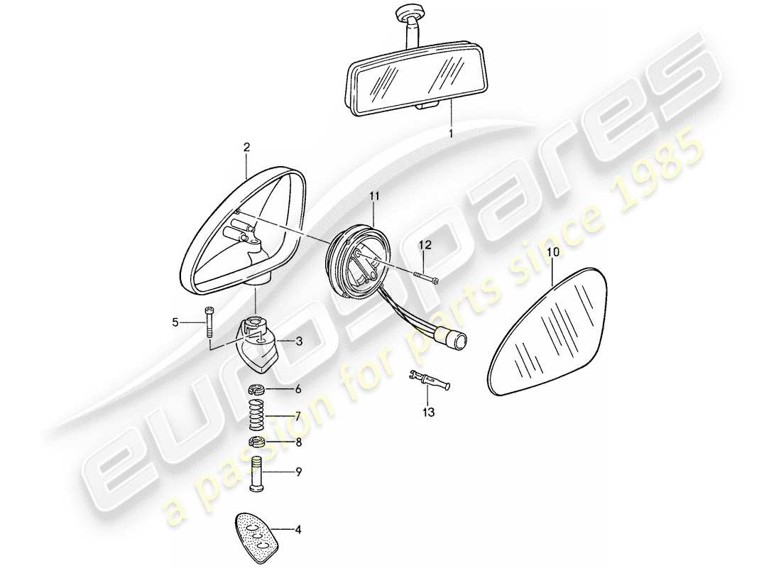 a part diagram from the porsche 959 parts catalogue