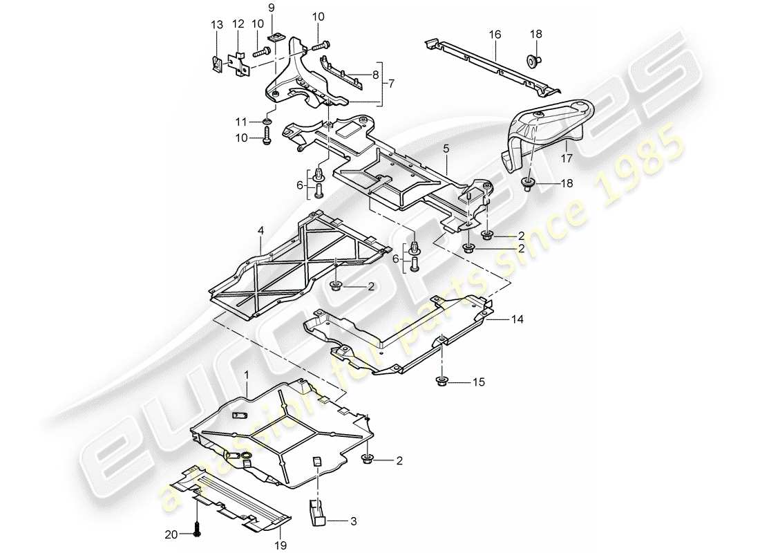 a part diagram from the porsche 996 parts catalogue