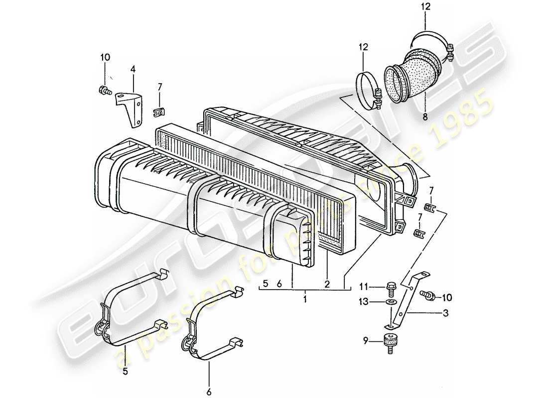 a part diagram from the porsche 944 parts catalogue