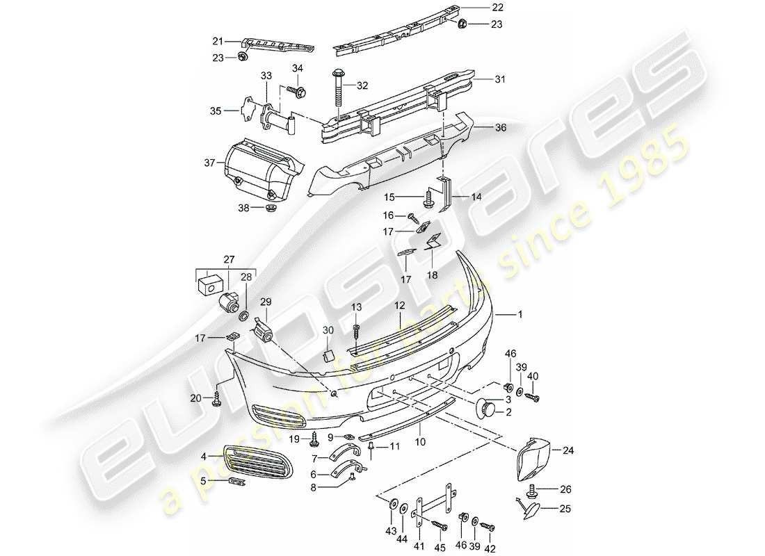 a part diagram from the porsche 996 parts catalogue