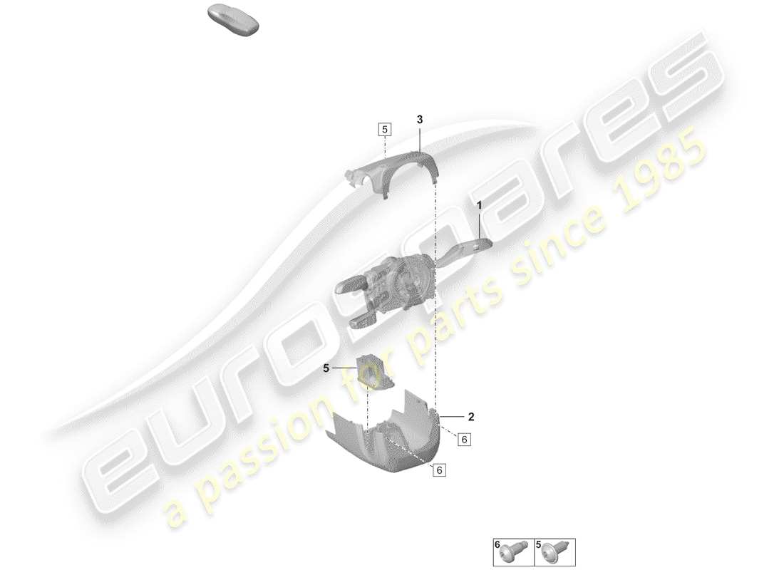 a part diagram from the porsche 992 parts catalogue