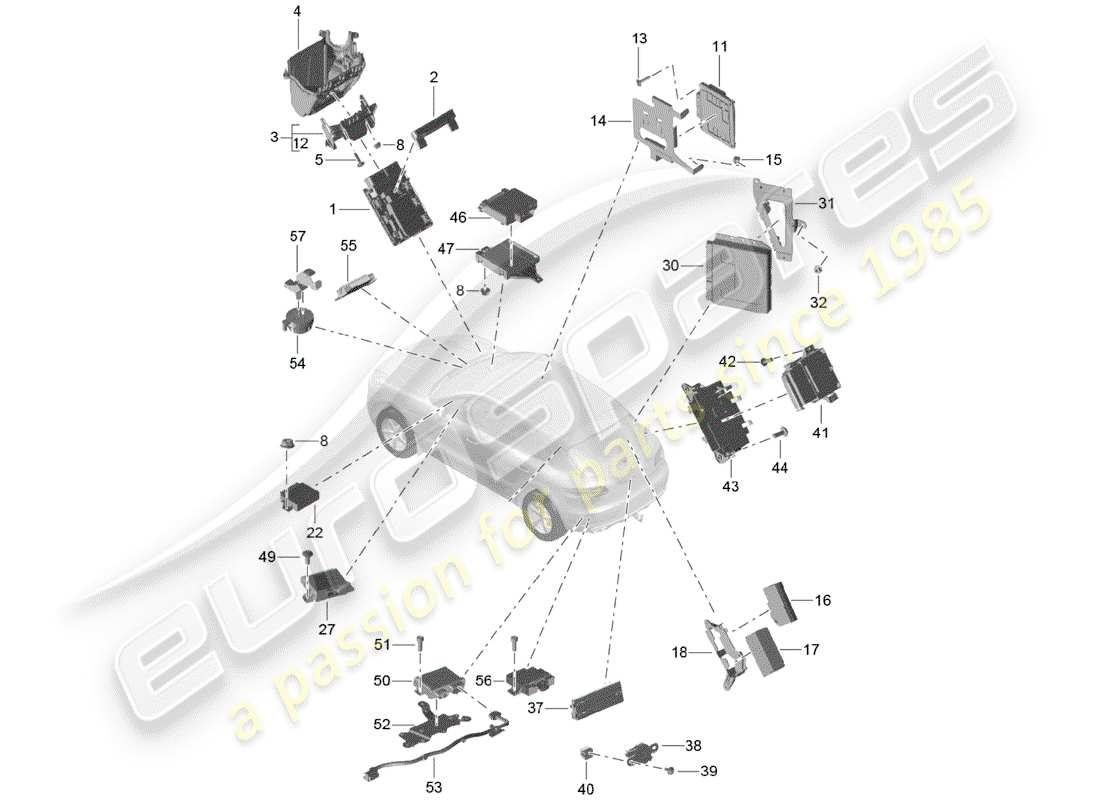 a part diagram from the porsche macan parts catalogue