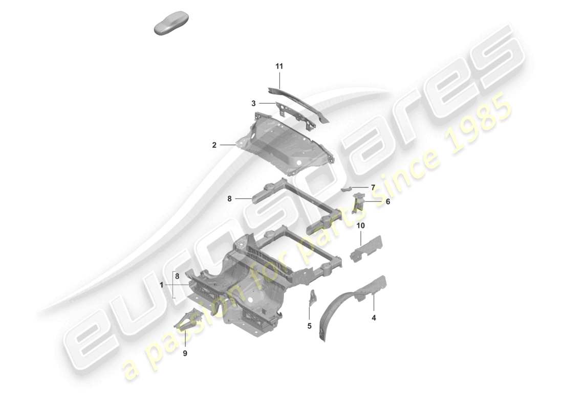 a part diagram from the porsche 992 parts catalogue