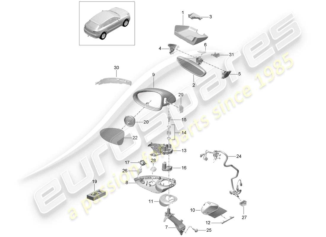 a part diagram from the porsche macan (2016) parts catalogue