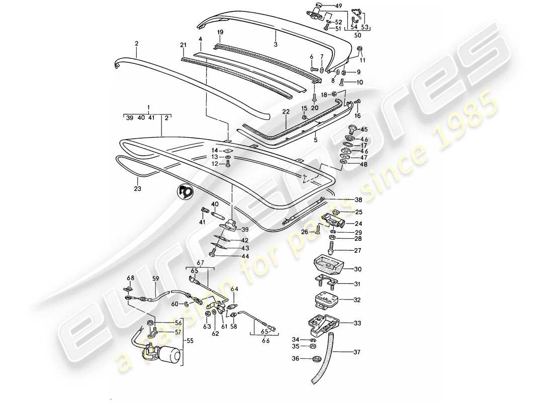 a part diagram from the porsche 944 parts catalogue