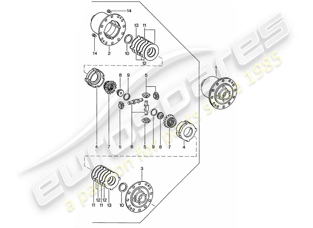 a part diagram from the porsche 911 (1974) parts catalogue