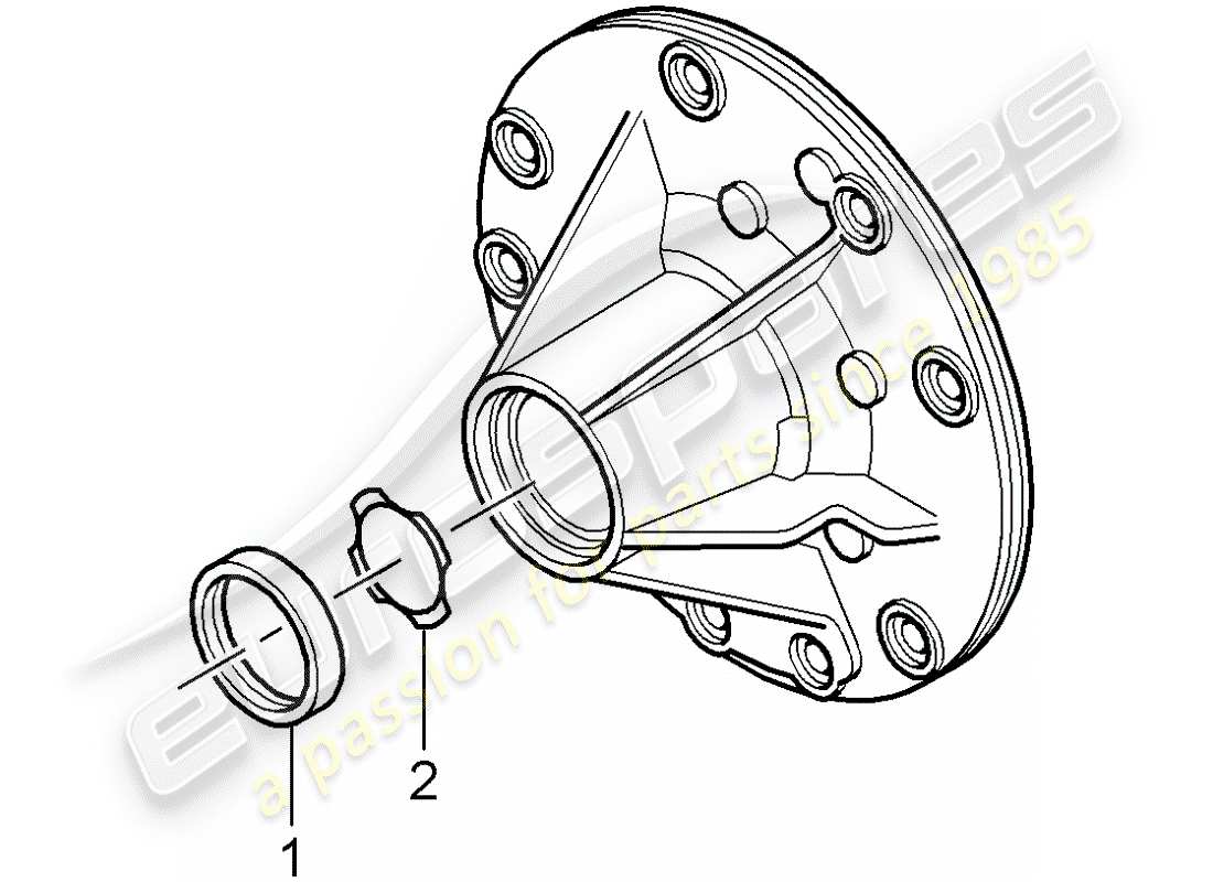 a part diagram from the porsche cayman parts catalogue