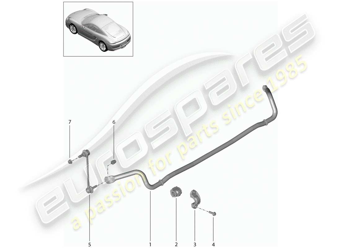 a part diagram from the porsche cayman parts catalogue