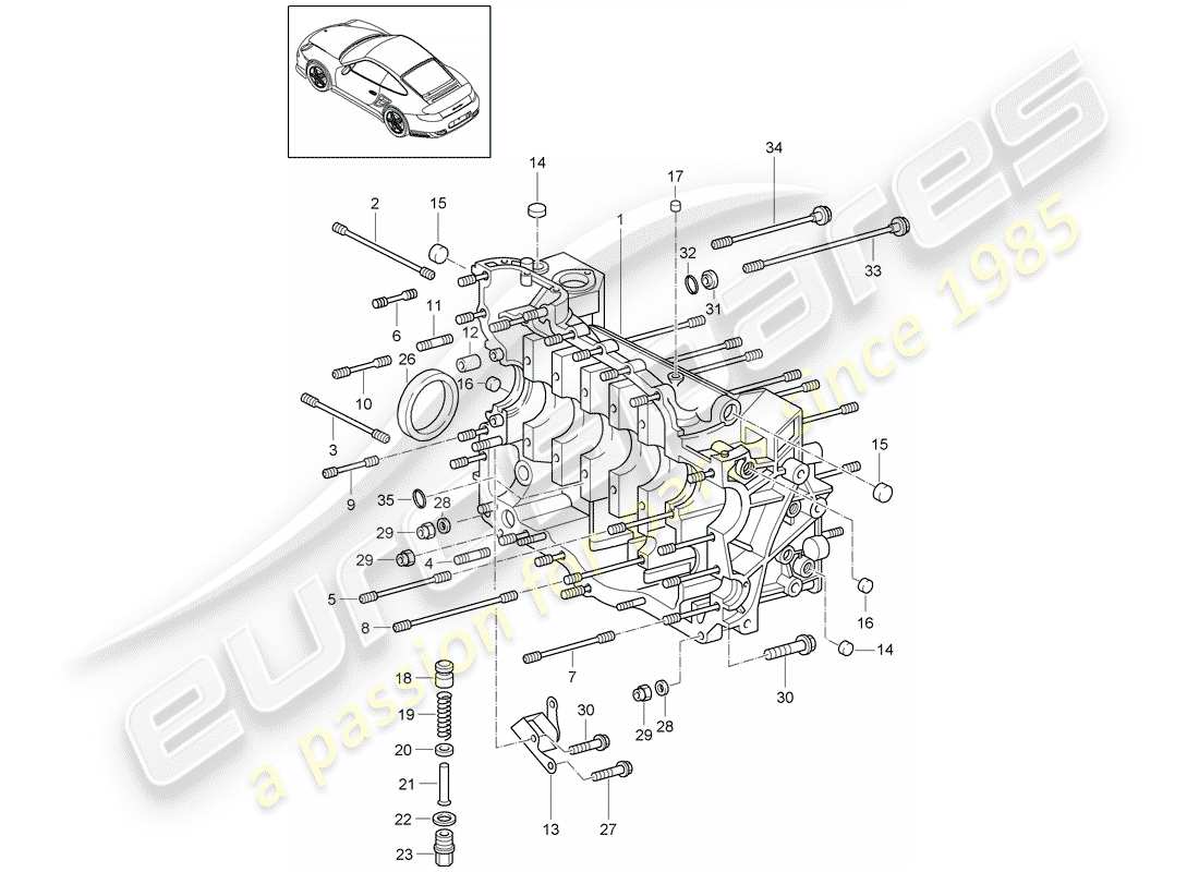 a part diagram from the porsche 997 parts catalogue