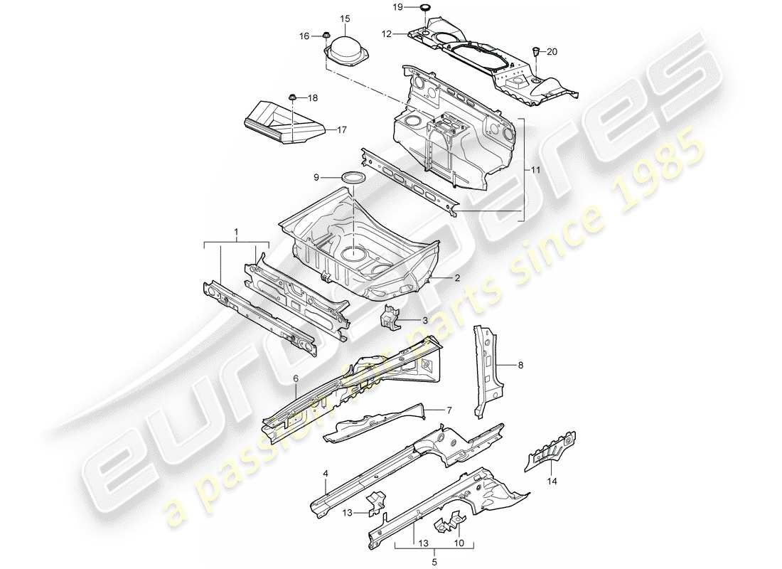 a part diagram from the porsche 997 parts catalogue