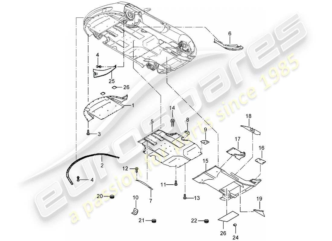 a part diagram from the porsche carrera gt parts catalogue