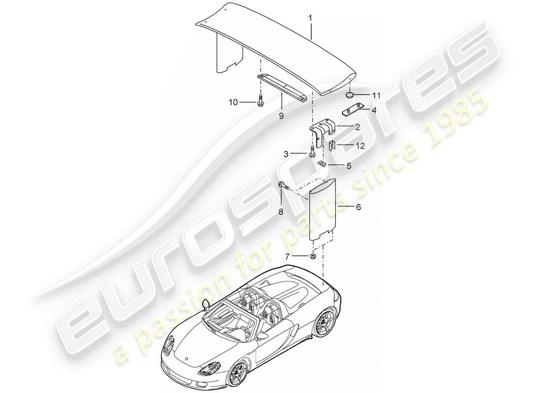 a part diagram from the porsche carrera gt parts catalogue