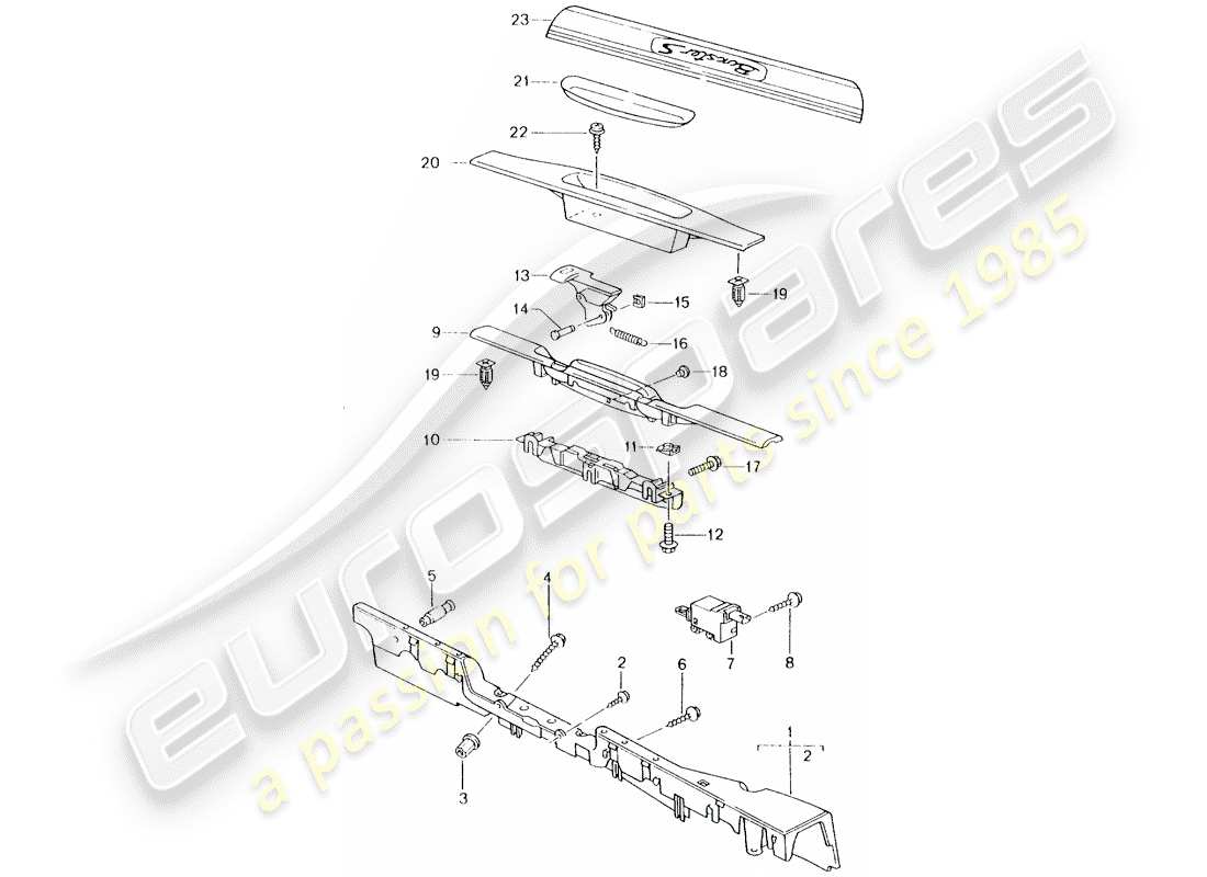 a part diagram from the porsche boxster parts catalogue