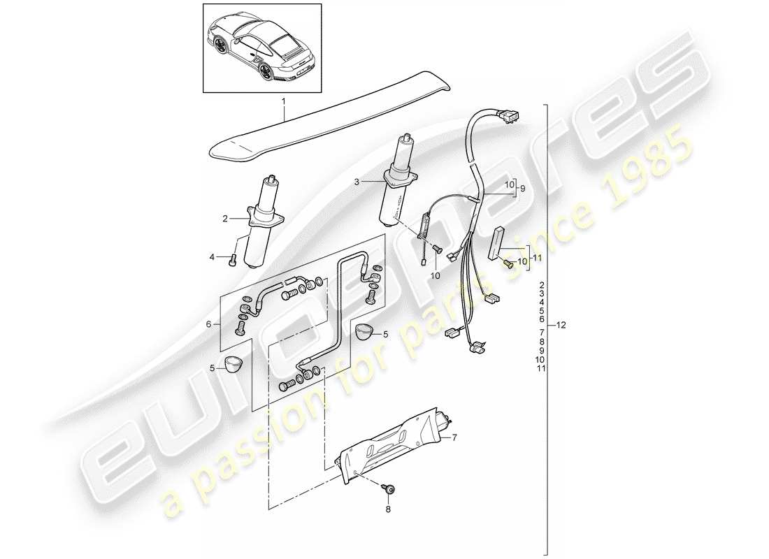 a part diagram from the porsche 997 parts catalogue