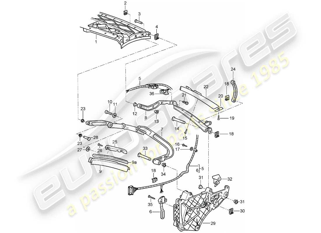 a part diagram from the porsche 997 parts catalogue