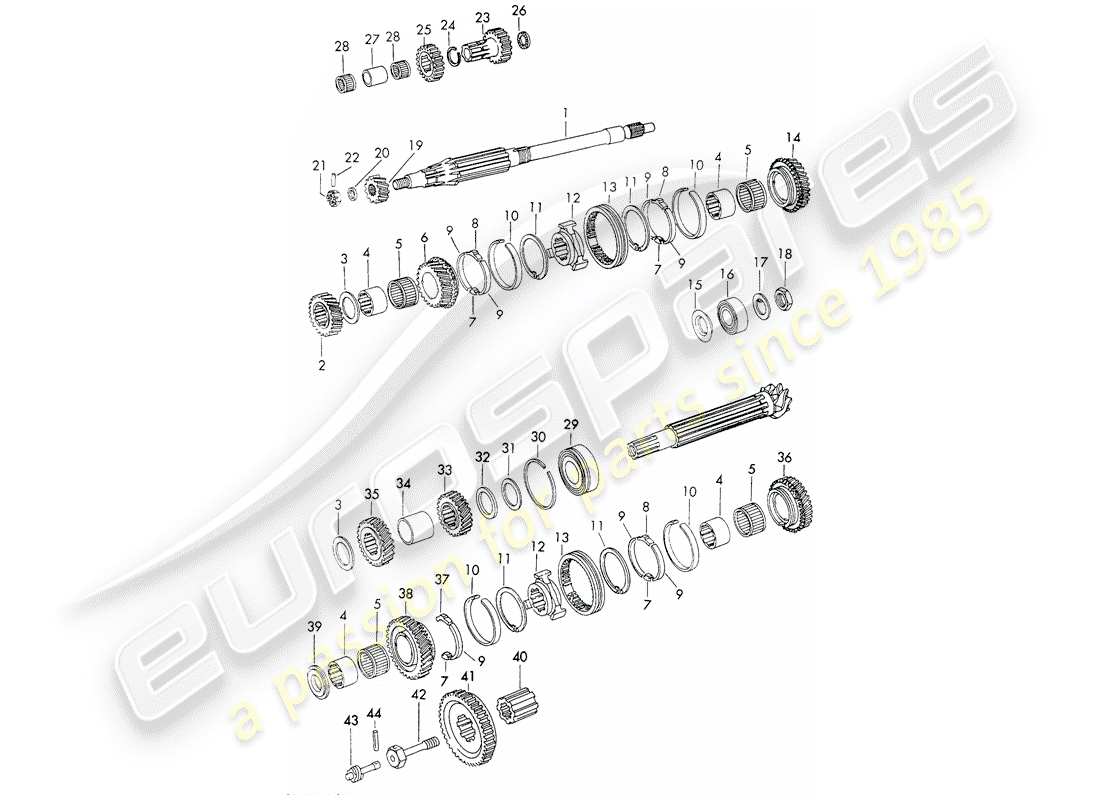 a part diagram from the porsche 911 (1970) parts catalogue