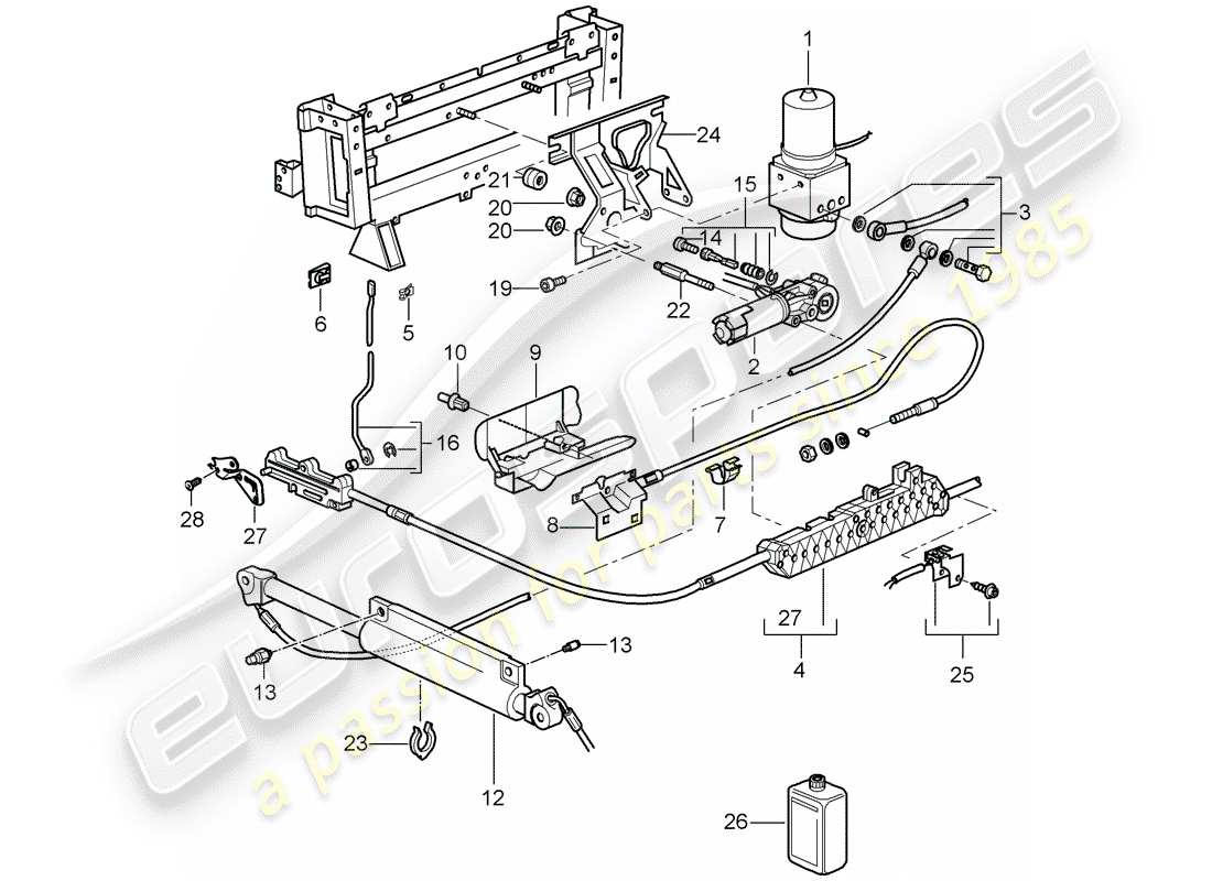 a part diagram from the porsche 997 parts catalogue