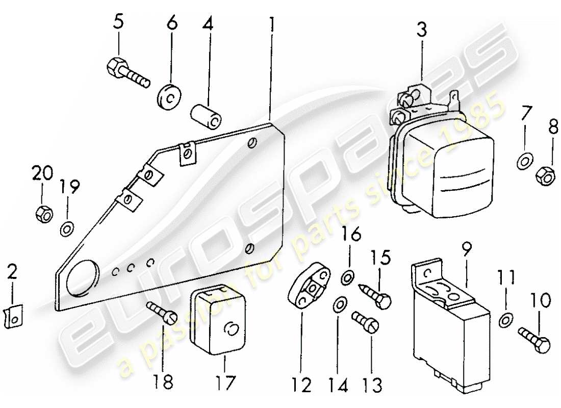 a part diagram from the porsche 911 parts catalogue