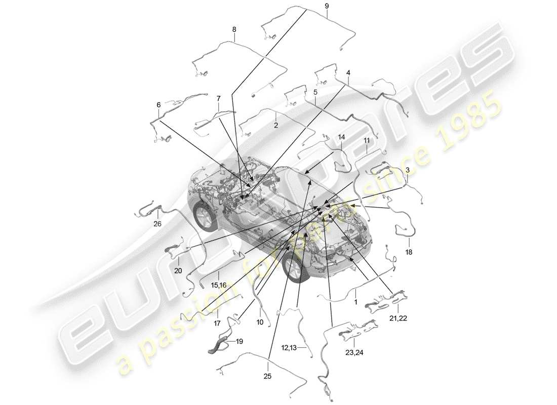 a part diagram from the porsche macan parts catalogue